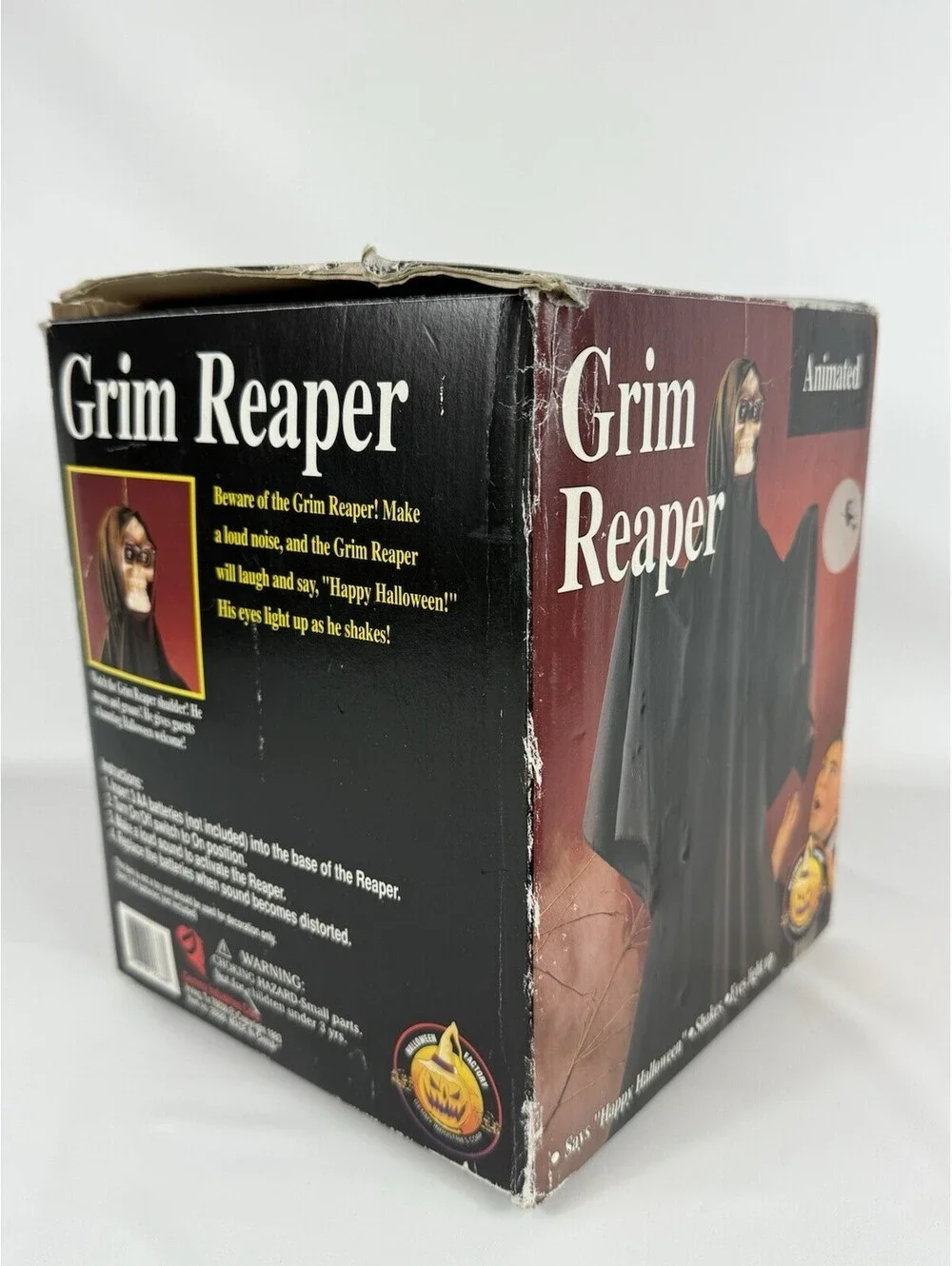 Gemmy Halloween Factory EERIE GRIM REAPER Decoration Shake Groan Sound Activated